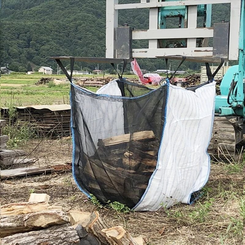 ventilated log bags with 2 side breathable fabric and 2 side net farbic